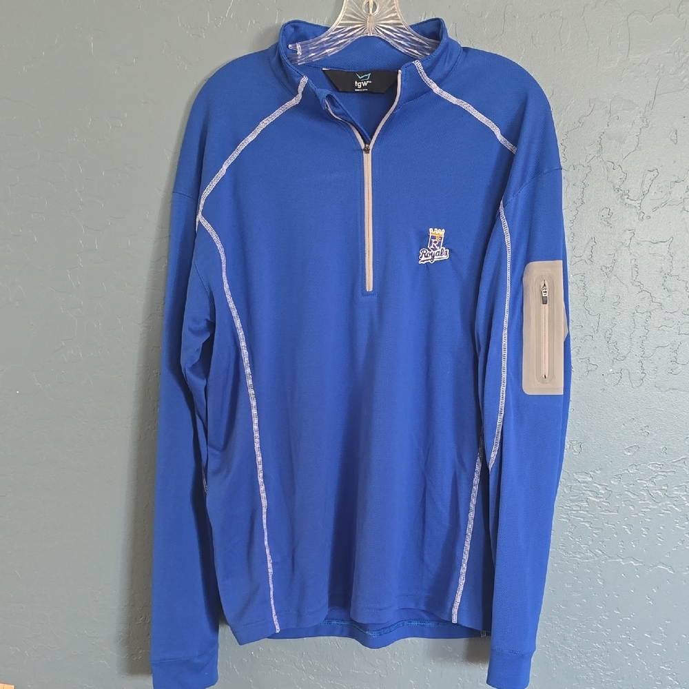 TGW KC Royals Blue Quarter-Zip Pullover